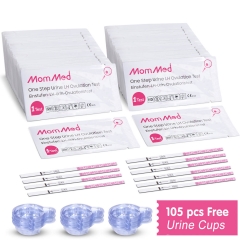MomMed 105 LH Ovulation Predictor Kit with Free 105 Collection Cups, Accurately Track Ovulation Test for Home Use(ONLY Ship to The US)