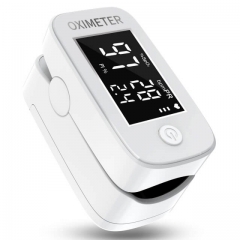 Pulse oximeter, oxygen saturation finger measuring device for pulse rate, heart rate and SpO2 values, oximeter with LED screen display